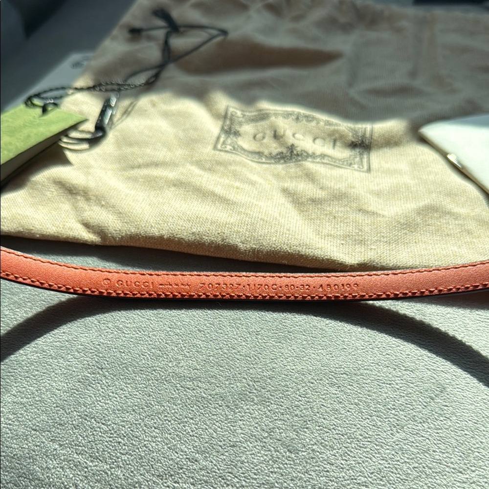 Gucci Orange Leather Belt - Picture 6 of 7